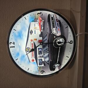 Backlit LED Clock- 1966 Black Chevrolet Chevelle